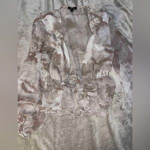 Dynamite Tie-Front Peplum Top